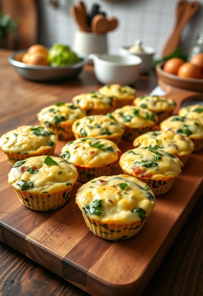 21 Delicious Healthy Eating Recipes That'll Make You Forget Junk Food Exists! - 19. Egg Muffins with Spinach and Cheese