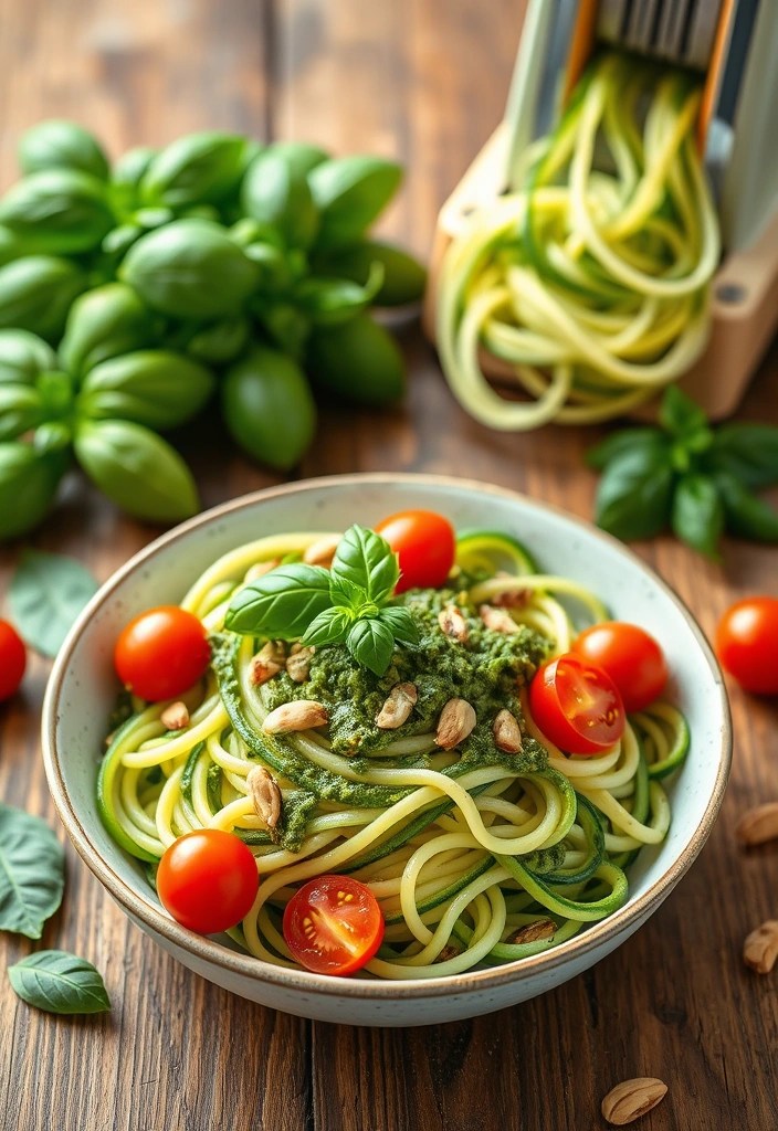 21 Delicious Healthy Eating Recipes That'll Make You Forget Junk Food Exists! - 3. Zucchini Noodles with Pesto