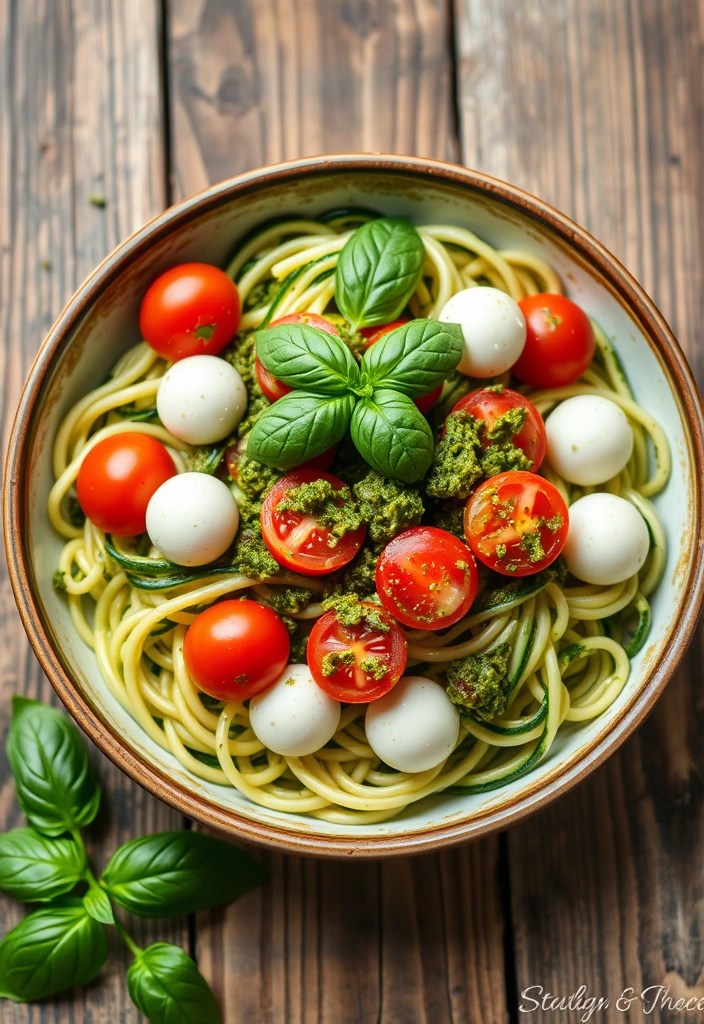 25 Simple Meal Prep Recipes Using Everyday Ingredients (Save Time and Money!) - 12. Zucchini Noodles with Pesto