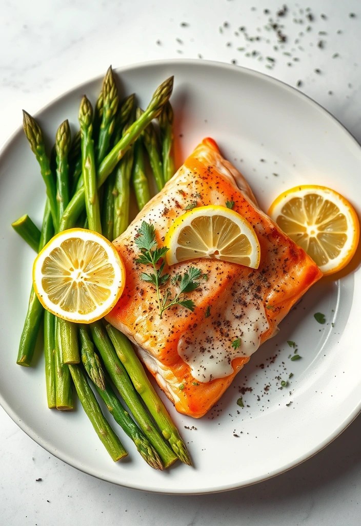 25 Simple Meal Prep Recipes Using Everyday Ingredients (Save Time and Money!) - 8. Baked Salmon with Asparagus